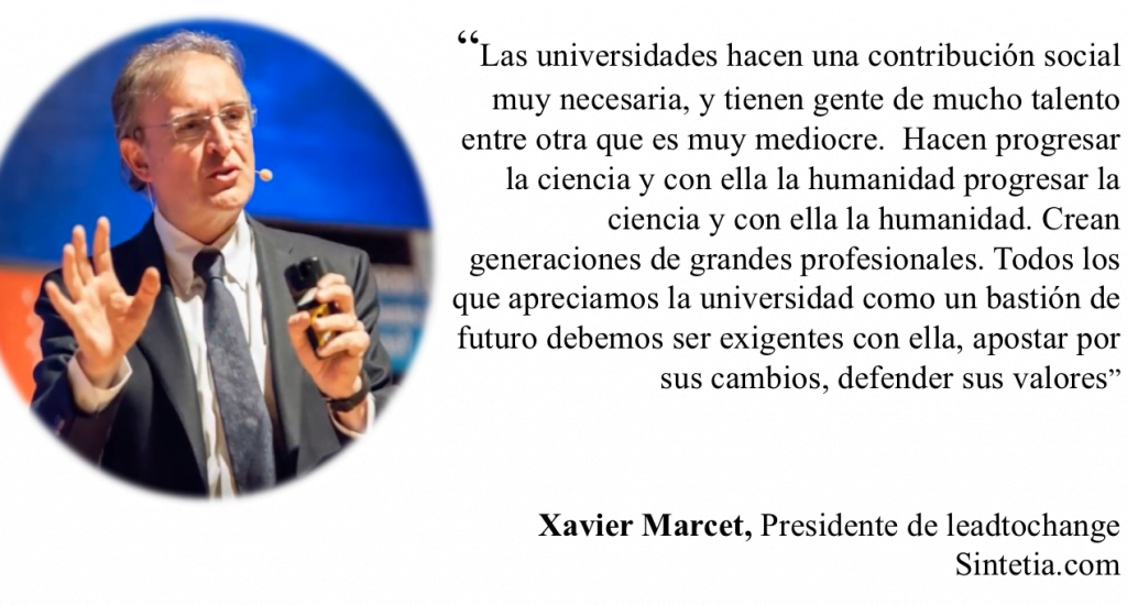 Xavier Marcet. Universidad. Sintetia