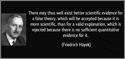 Hayeck Quote quantitative evidence