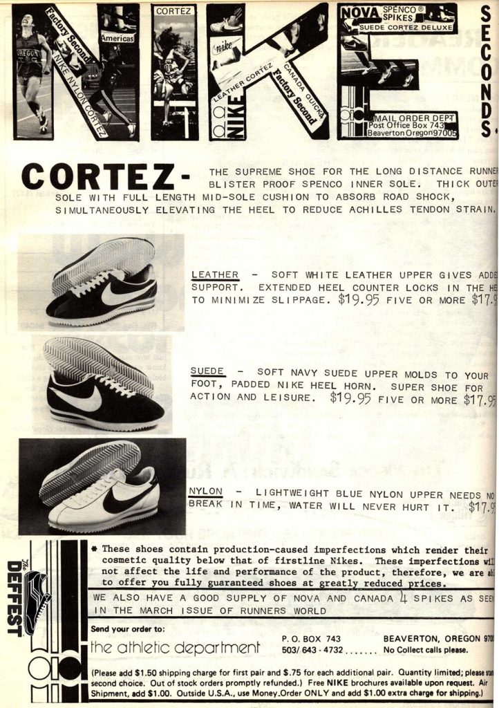 Publicidad de las zapatillas Nike Cortez